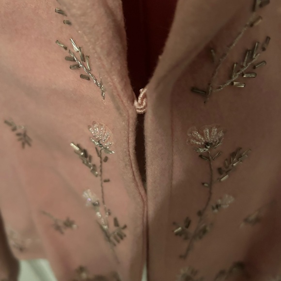 Karen Kane Plush Pink Beaded Embellished Wool Blend Blazer Coat NWT Vintage Y2K - Picture 2 of 5